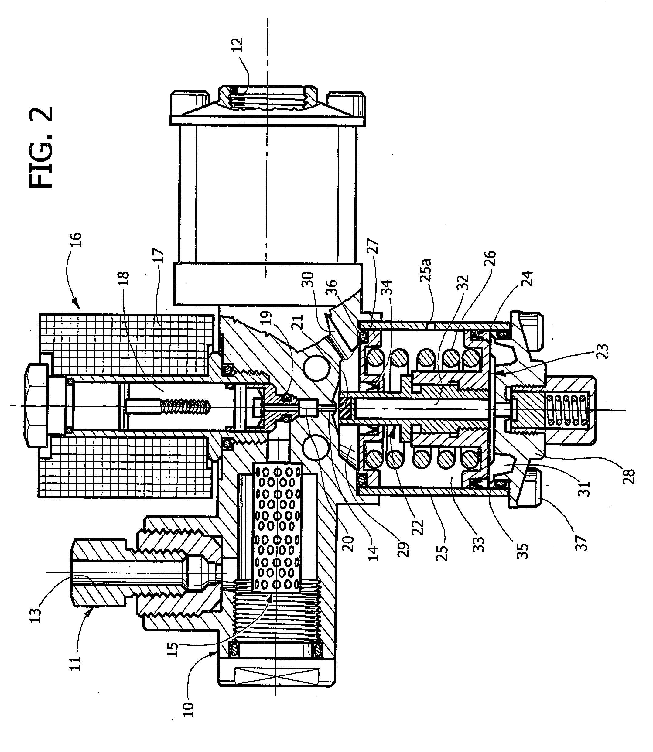 Gas feeding system for an internal combustion engine, having an improved pressure reducing valve