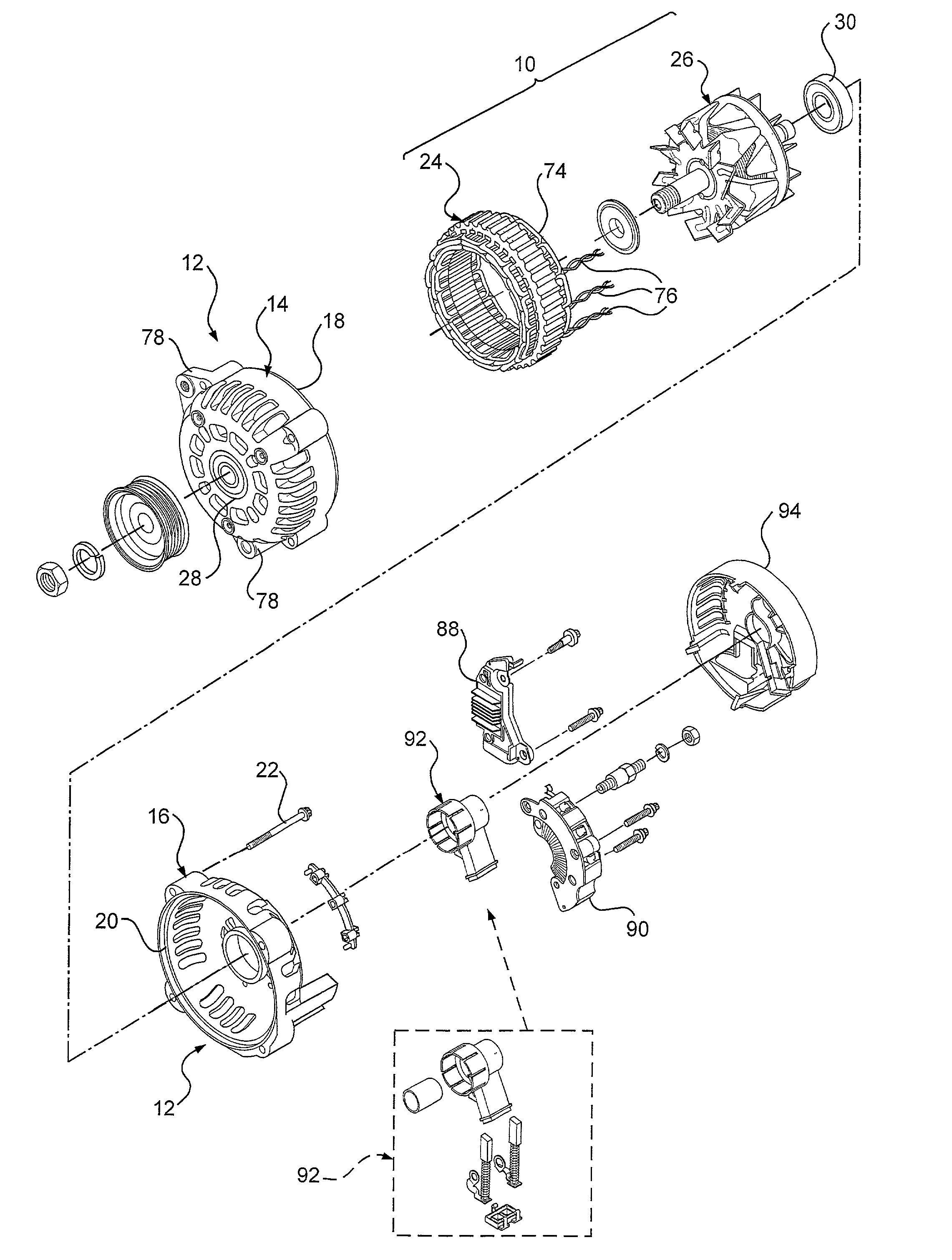 Alternator and method of manufacture