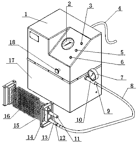 Expansion pipe and pressure resistance sealing detection device of surface air cooler