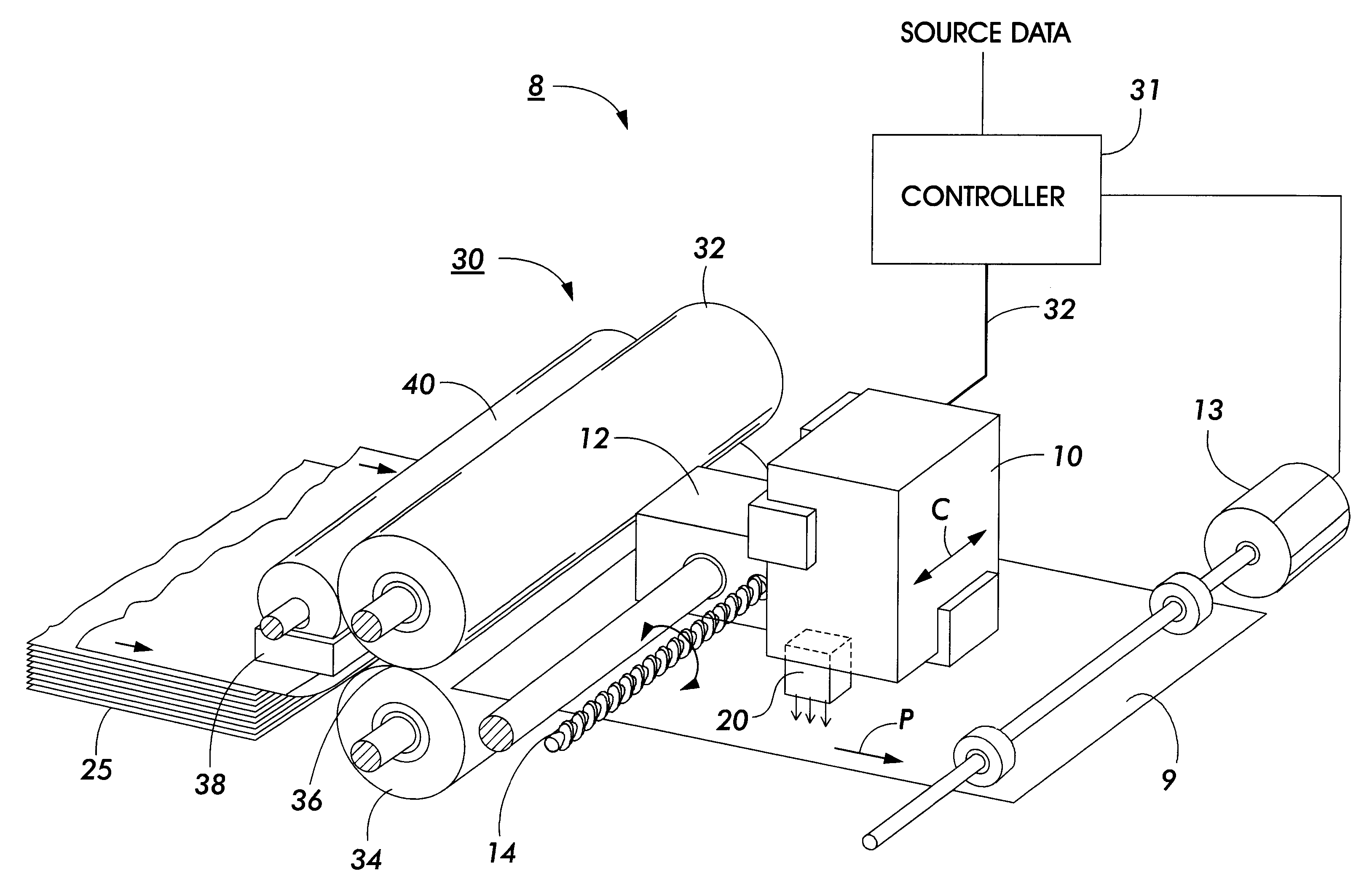 Method and apparatus for treating recording media to enhance print quality in an ink jet printer