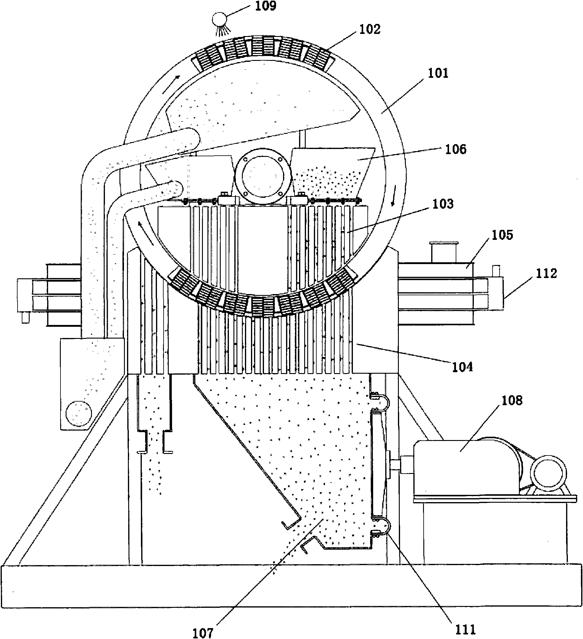 Method for magnetically separating and removing ion from fly ash