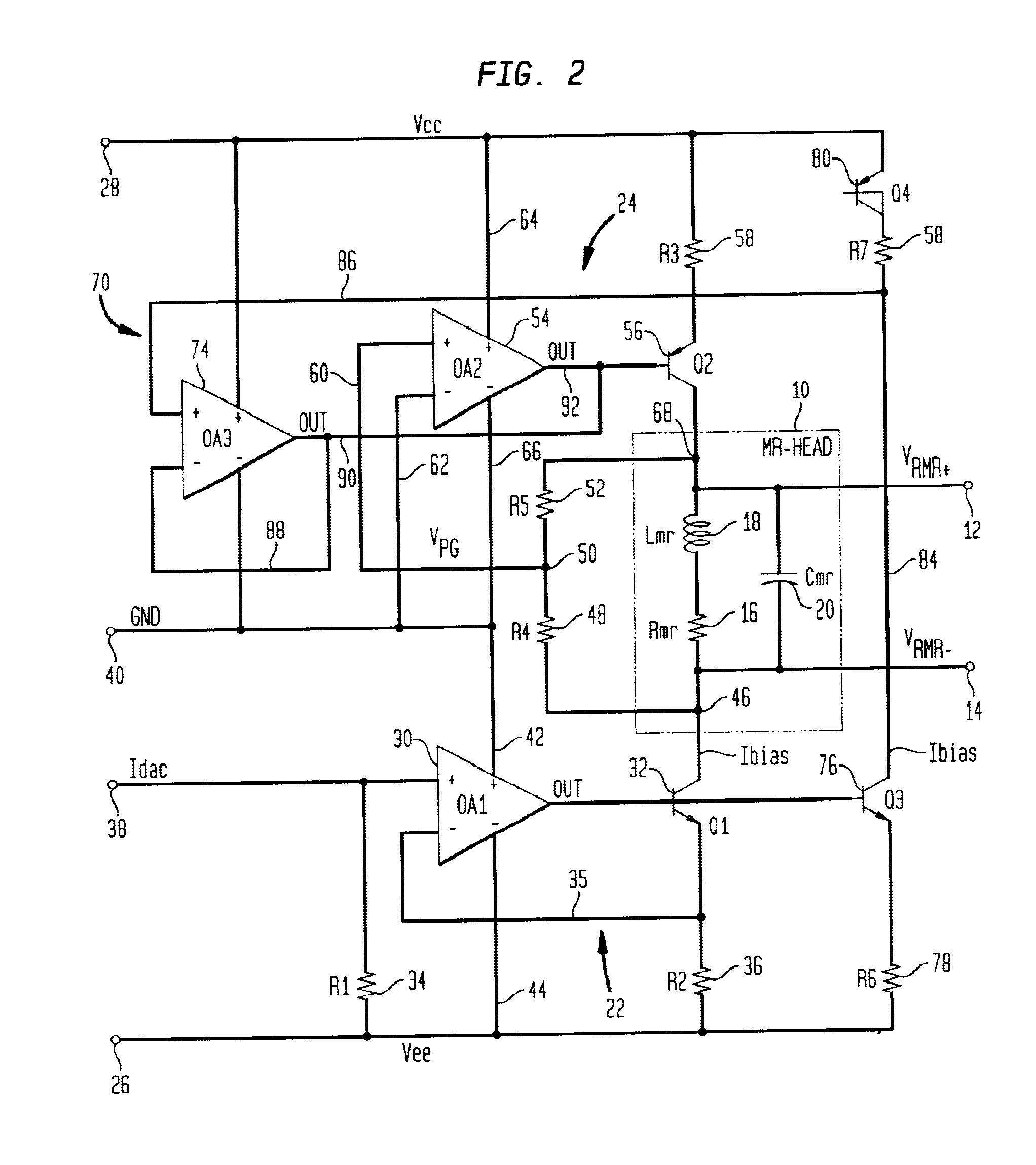 Current limiter for magneto-resistive circuit element