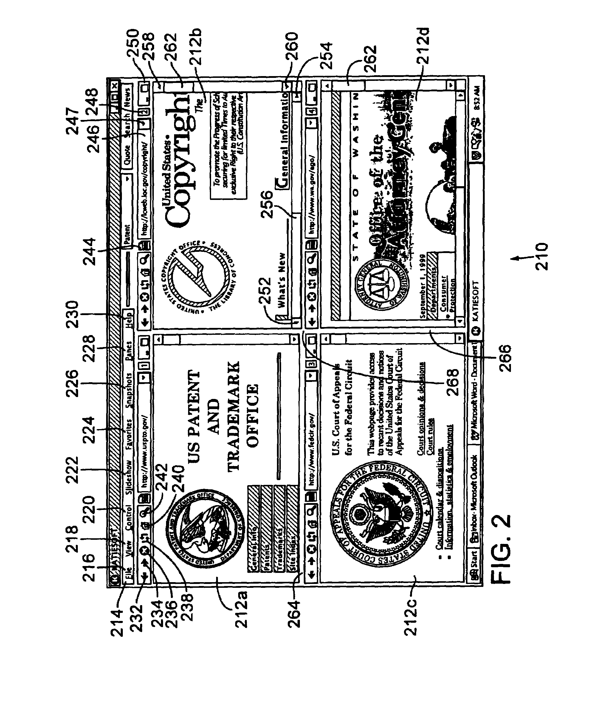 System and method for saving user-specified views of internet web page displays