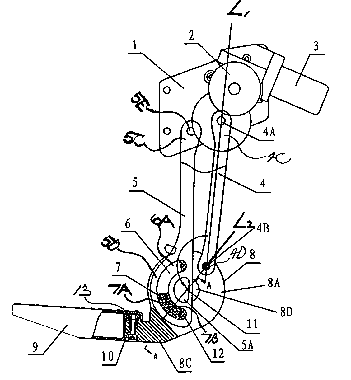 Extending and retracting device for vehicle step