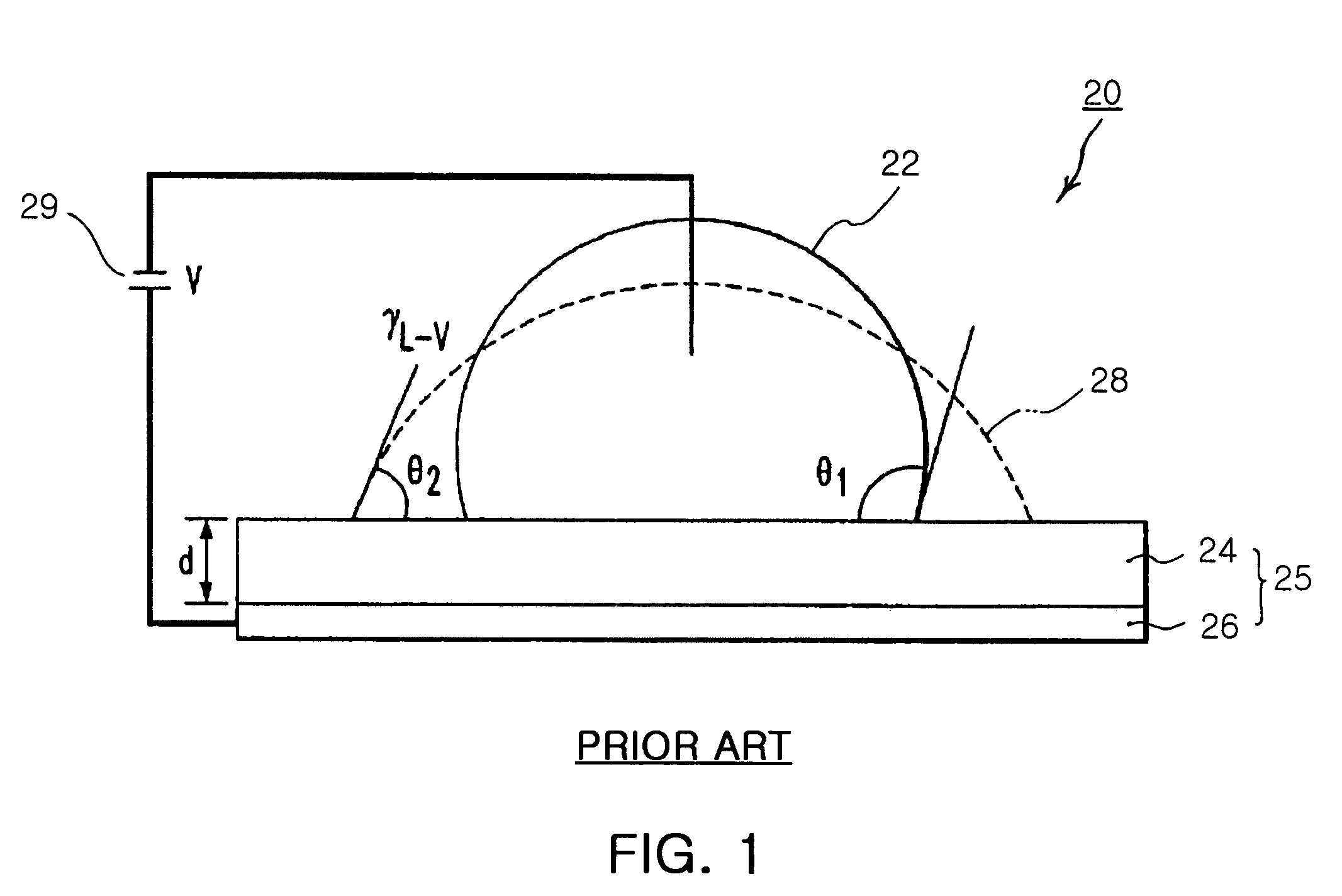 Variable focus liquid lens with reduced driving voltage