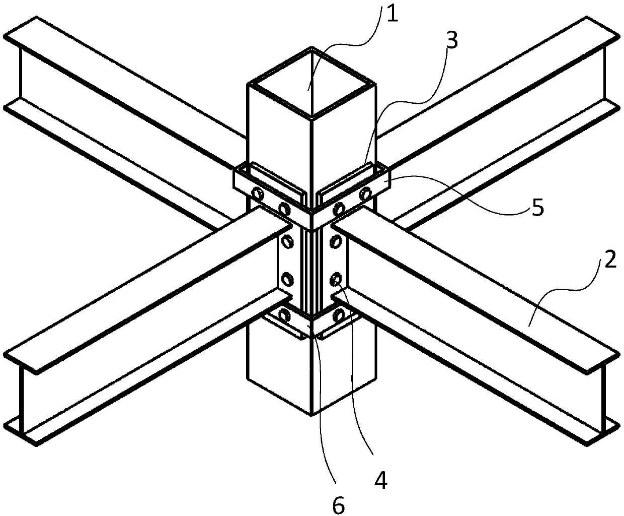 Single-side bolt connecting beam column anti-progressive-collapse reinforcing joint and construction method thereof