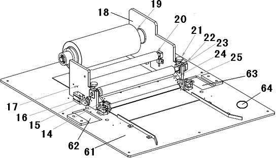 Die-cutting integrated machine with base material adhesive tape and protection film and cutting method