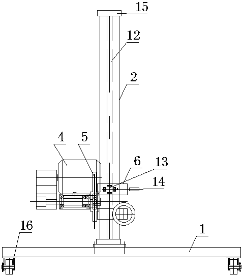 Suspension type grinding machine rotation adjusting device