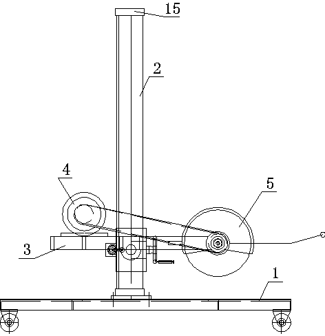 Suspension type grinding machine rotation adjusting device