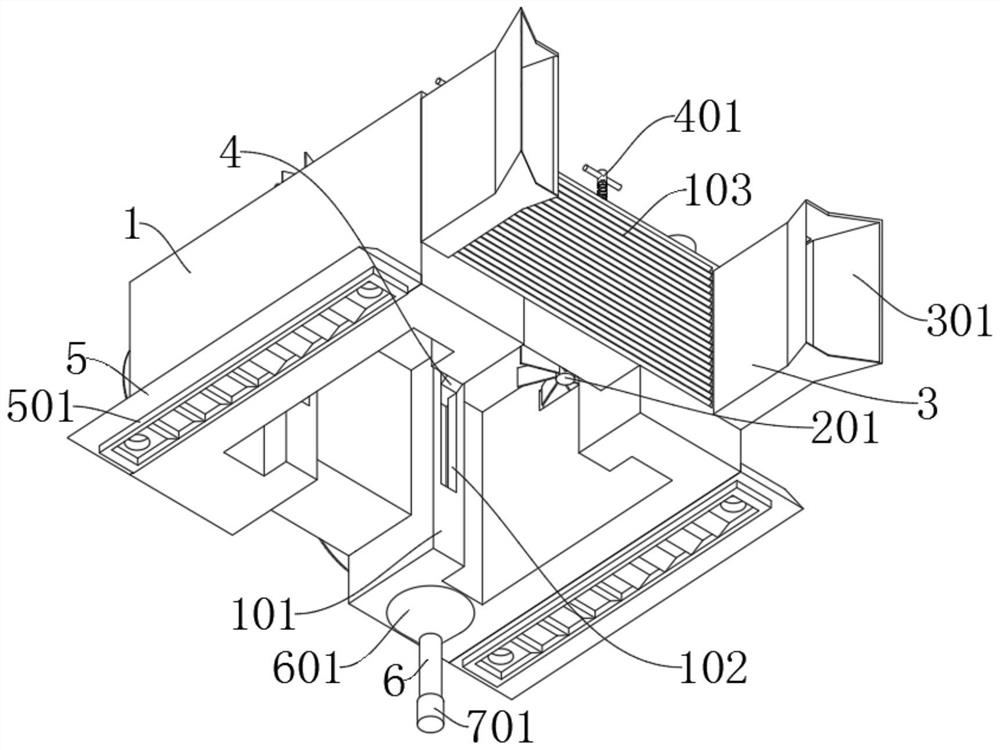 A kind of supporting high-performance cooling device for internal combustion engine