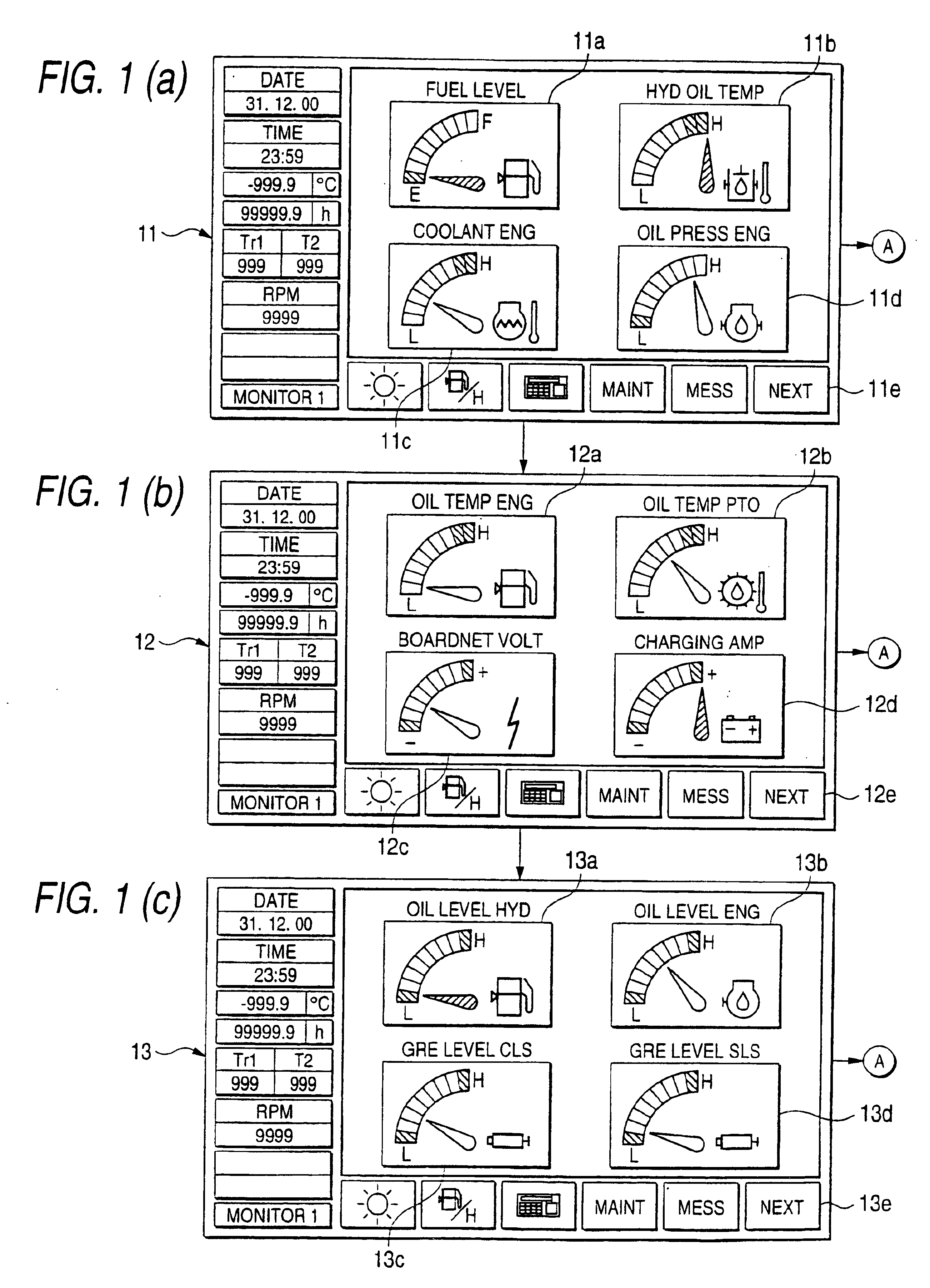 Display controller for display device of vehicle