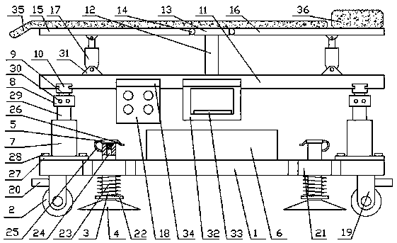 Liftable bed for surgery