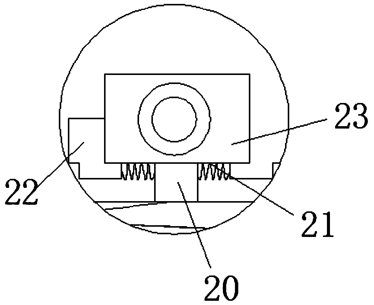 An infrared laser module adjustment frame