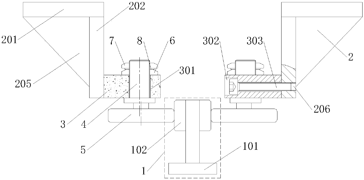 Moving guide device for cylinder conveying vehicle