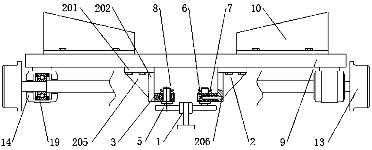 Moving guide device for cylinder conveying vehicle