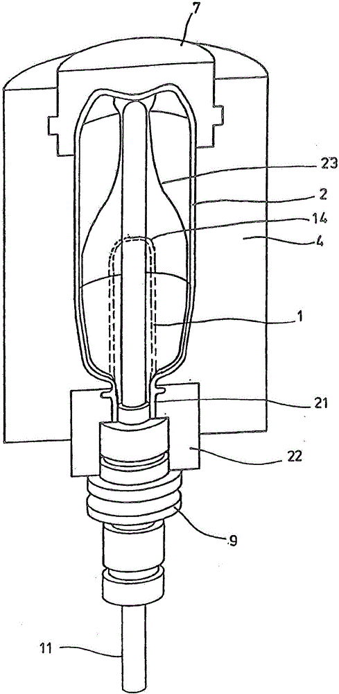 Method and device for producing a container filled with filling medium
