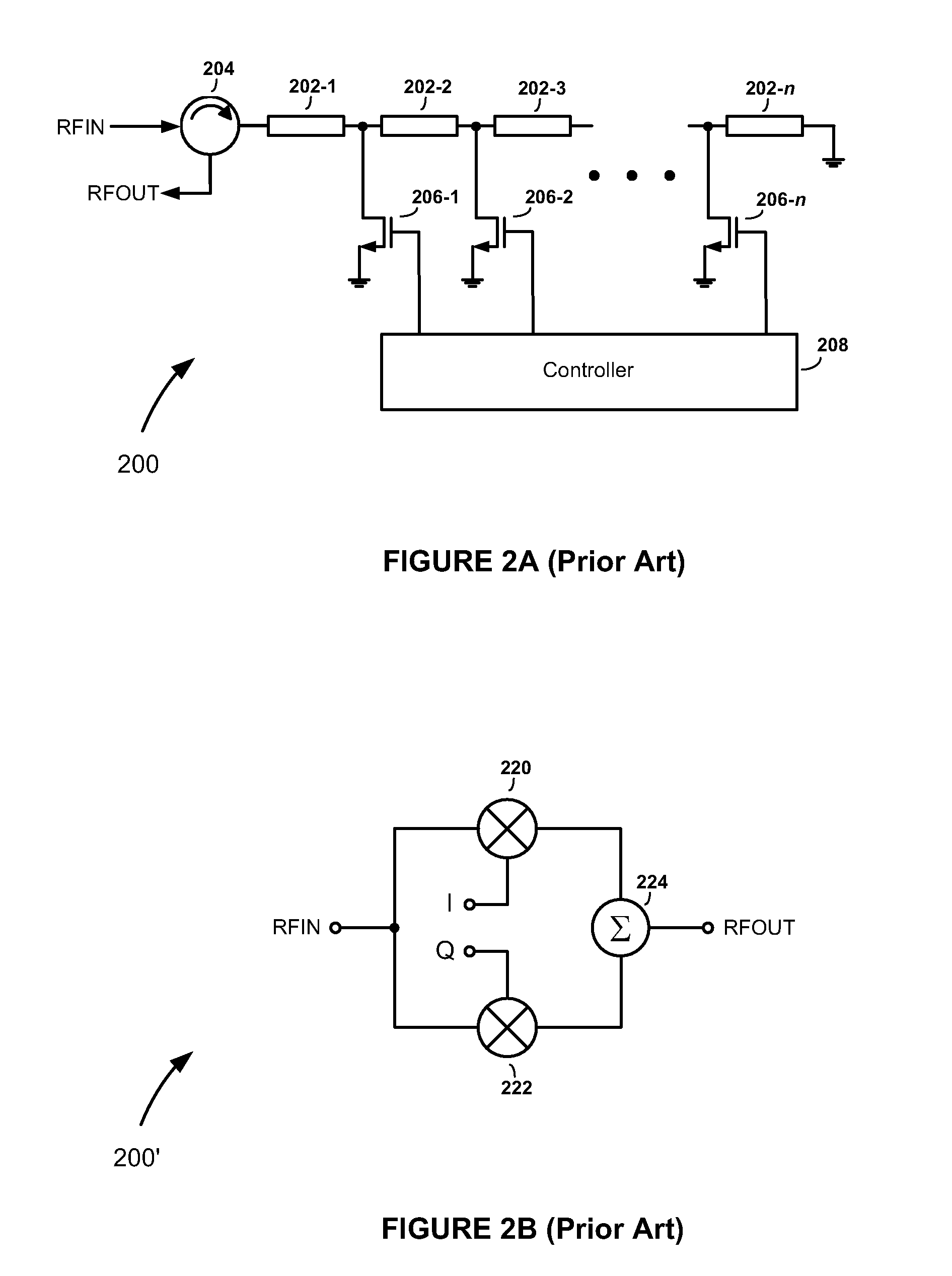 Phased array receivers and methods employing phase shifting downconverters