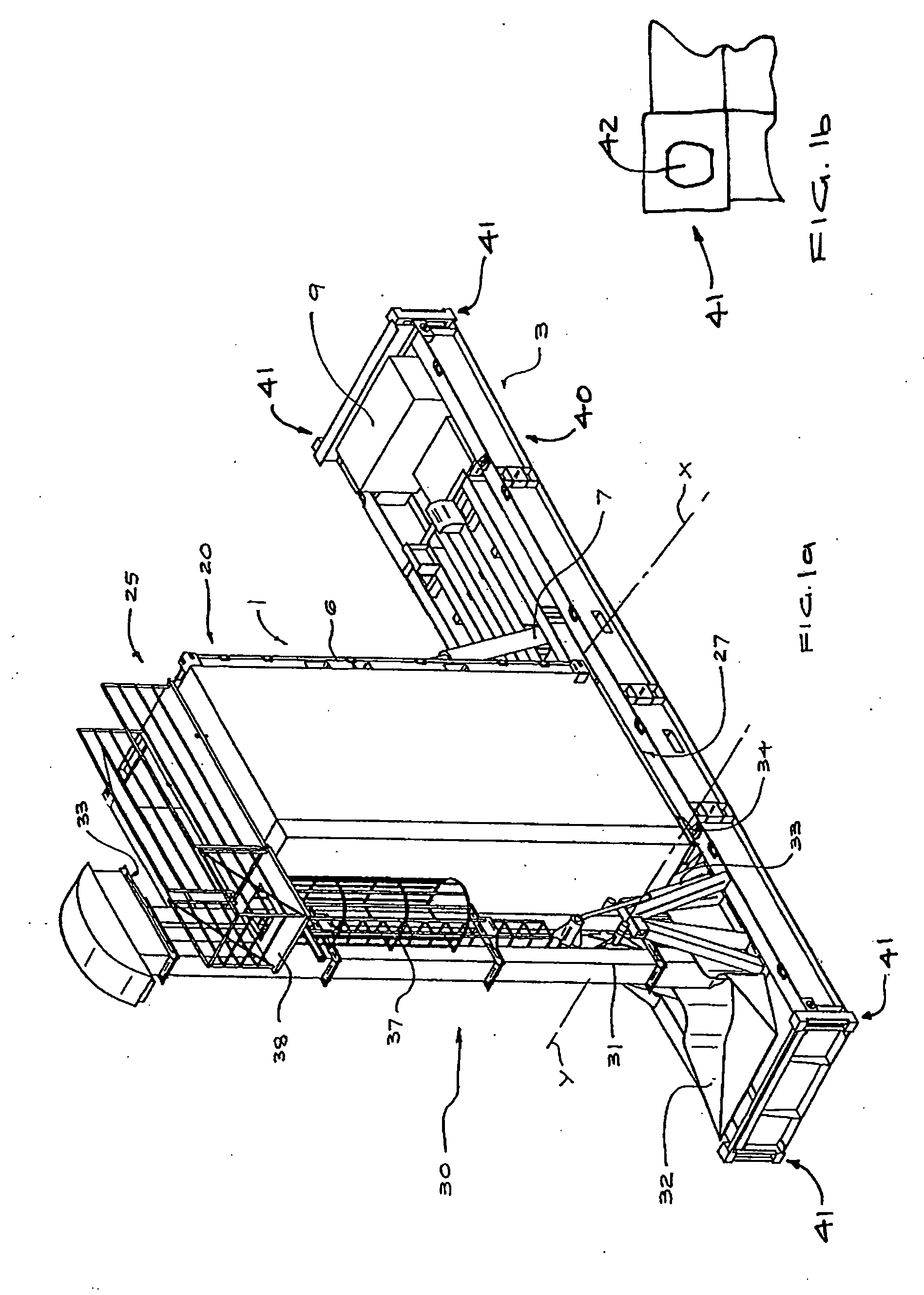 Portable tilting container loader