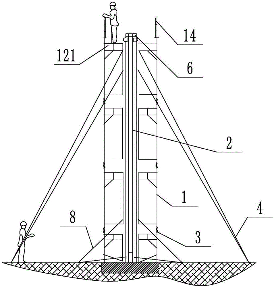 Big self-supporting combined steel formwork and firewall construction method thereof