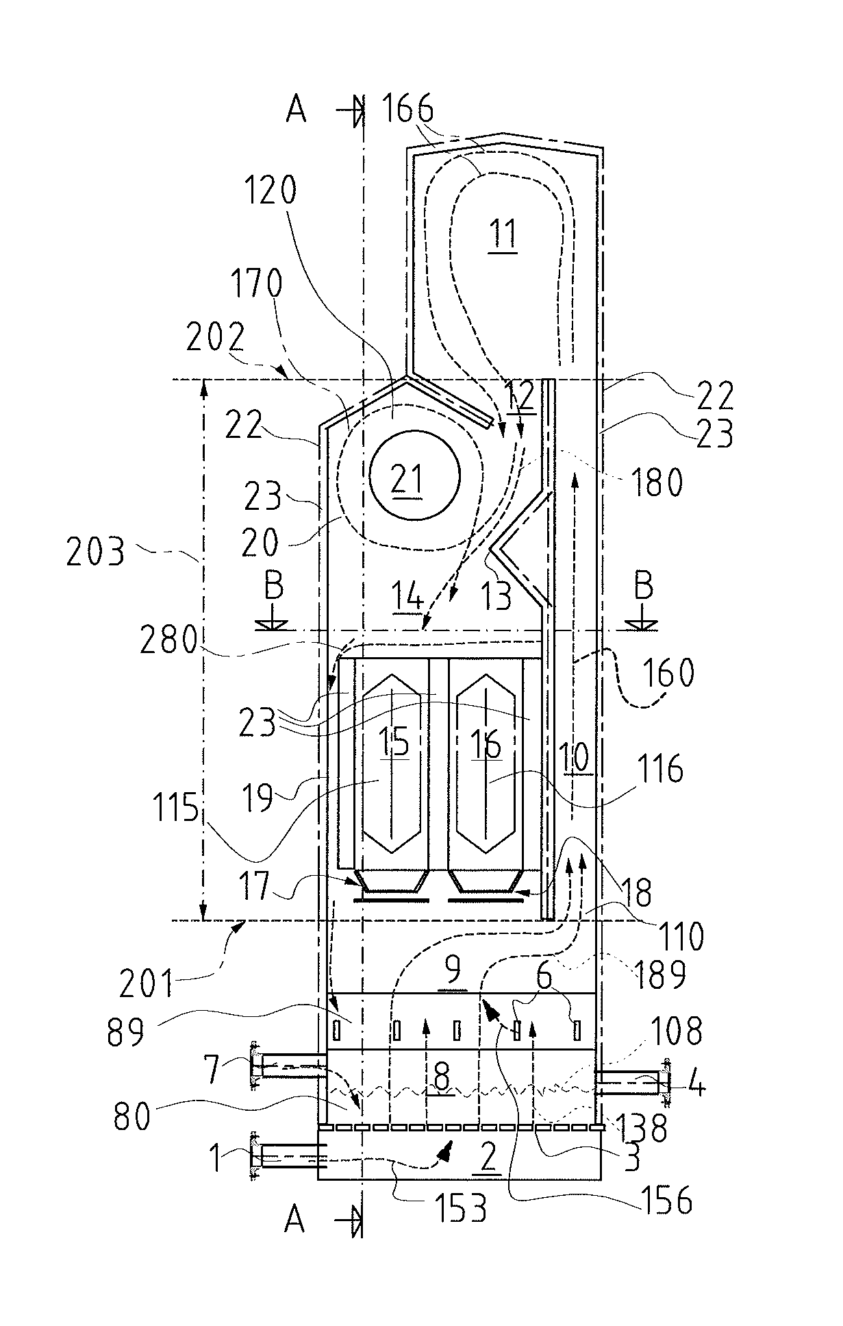 Method to enhance operation of circulating mass reactor and method to carry out such reactor