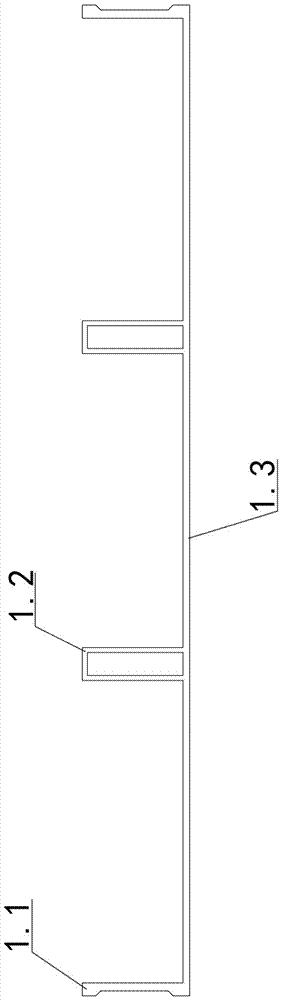 An aluminum alloy formwork rectangular cross-section profile and its unit formwork structure