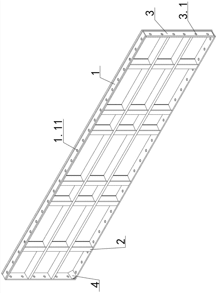 An aluminum alloy formwork rectangular cross-section profile and its unit formwork structure