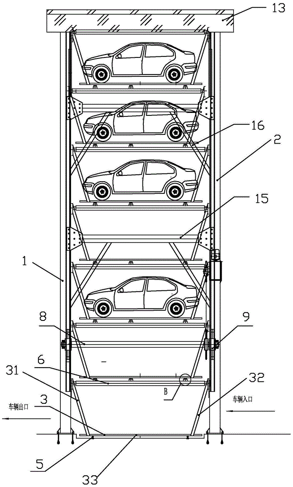 Electric rotating vertical lift stereo garage