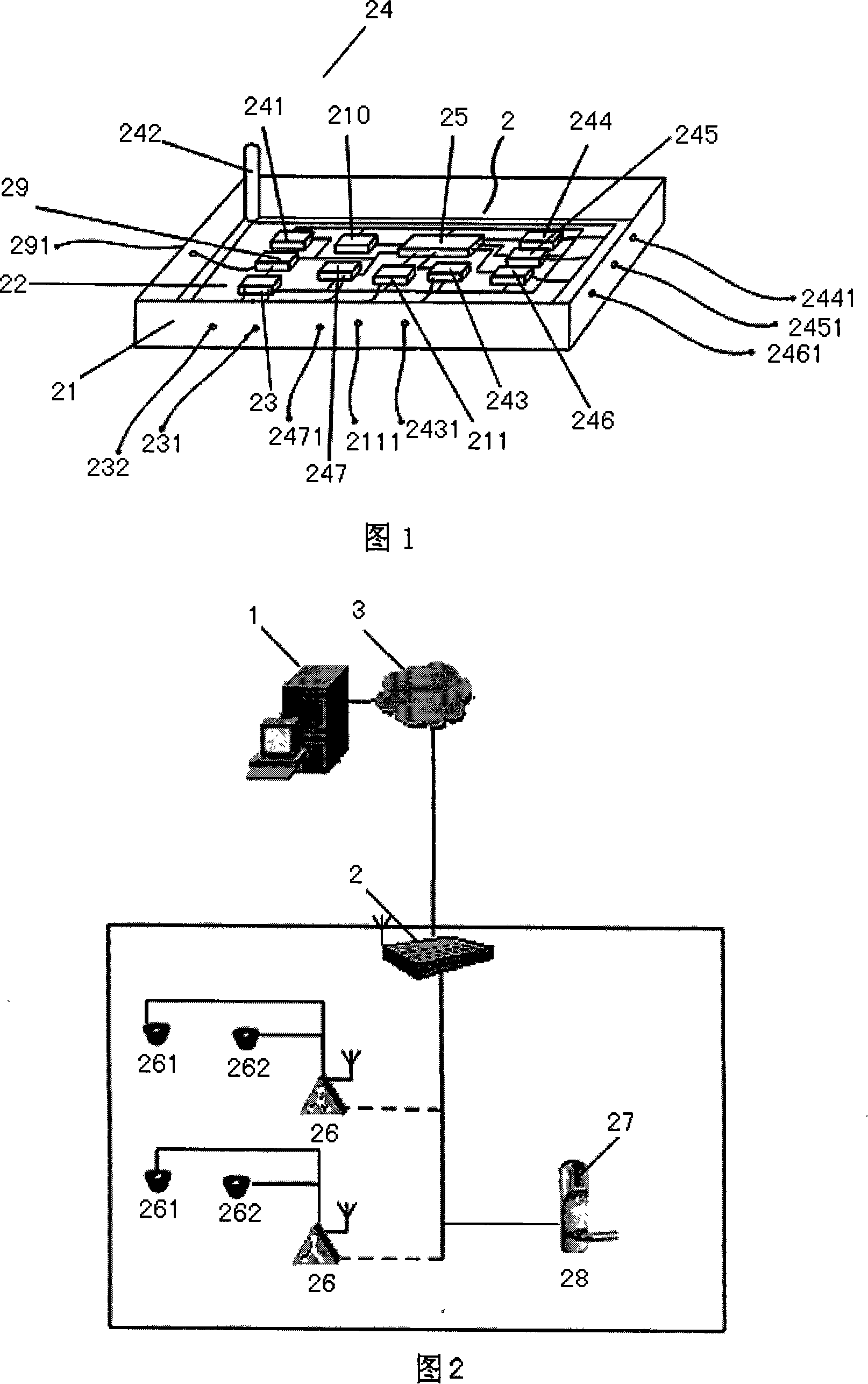 Anti-theft alarming control host controlled by centralized processing platform through wide band and method of use thereof