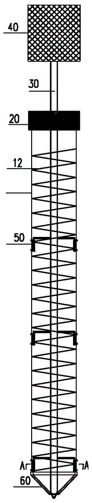 Multi-point feeder for inserting reinforcement cage after drilling and grouting piles and its application method