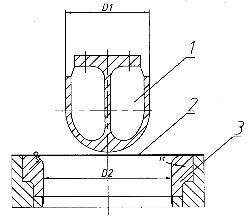 Manufacturing method for nickel composite board end sockets