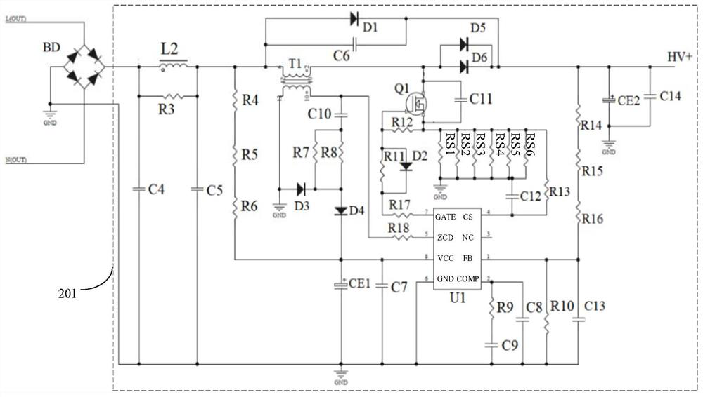 LED lamp driving circuit, control method and electronic equipment