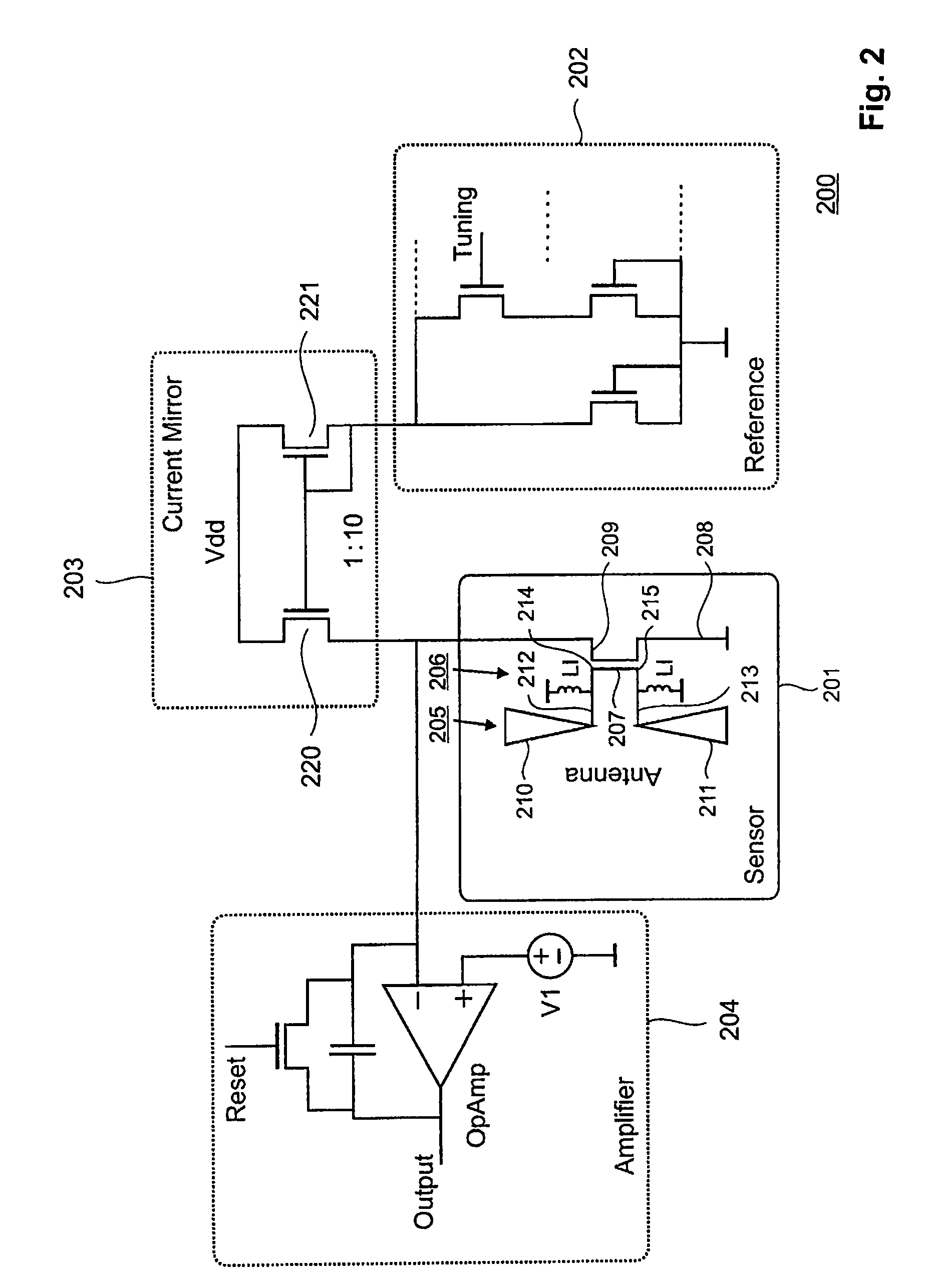 Wide-band antenna coupled spectrometer using CMOS transistor