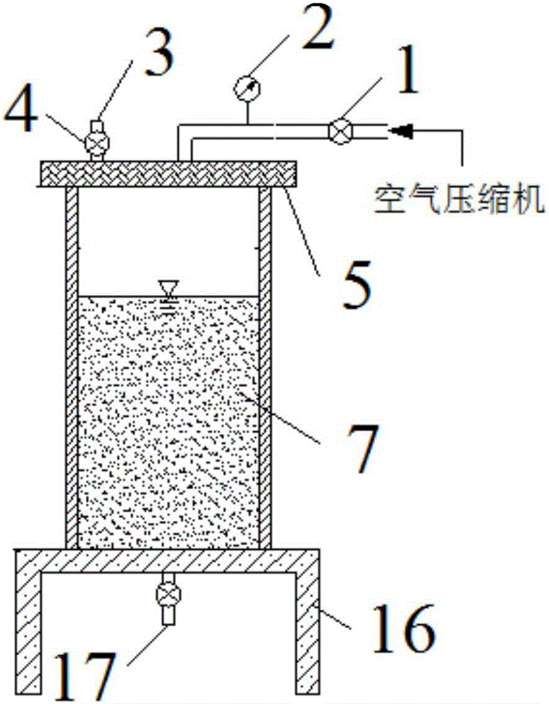 Indoor testing device for simulating grouting pile end post-grouting and testing method