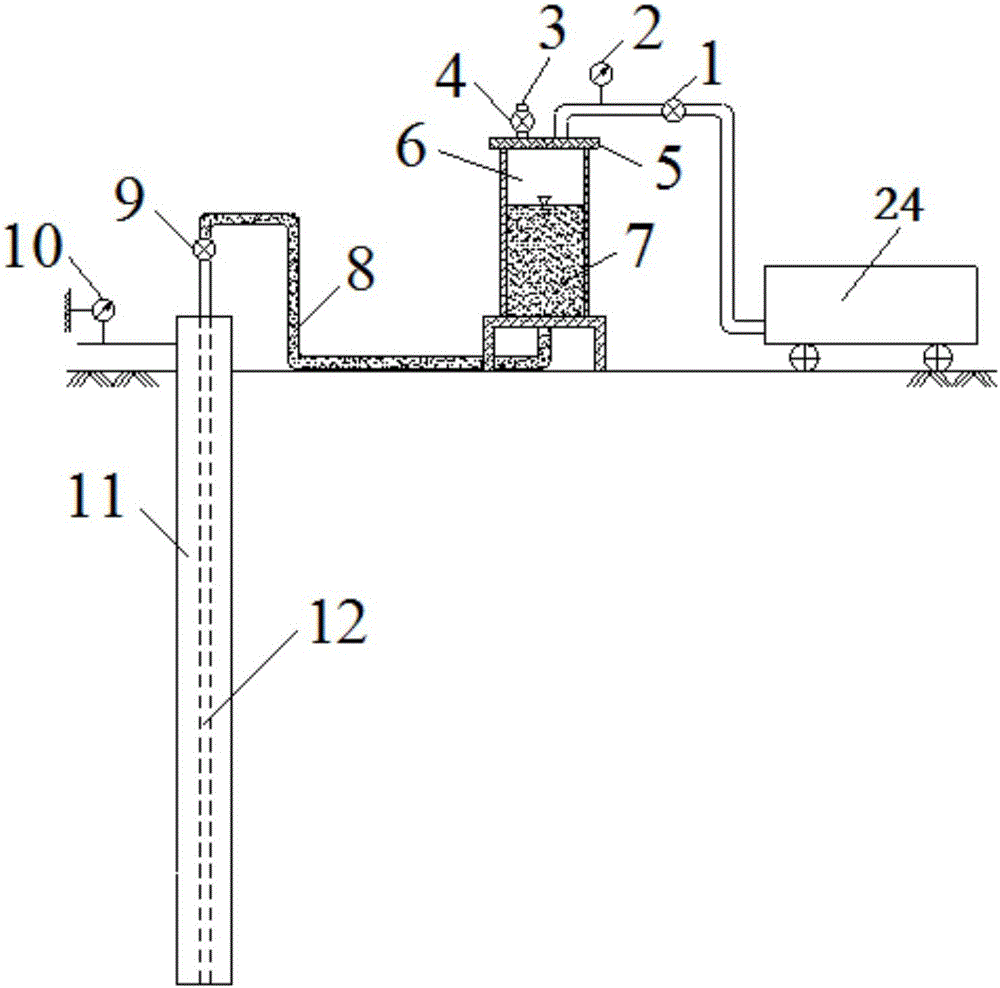 Indoor testing device for simulating grouting pile end post-grouting and testing method