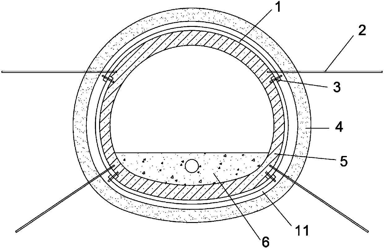 Steel-FRP (fiber reinforced plastic) composite corrugated plate tunnel supporting method