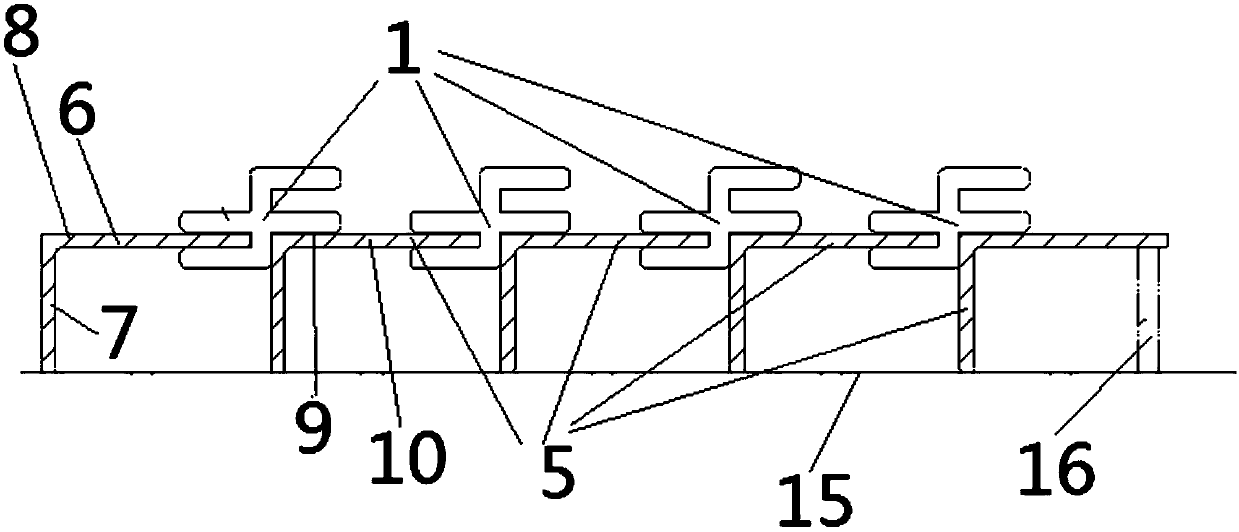 Sectional material locating tool used for ship