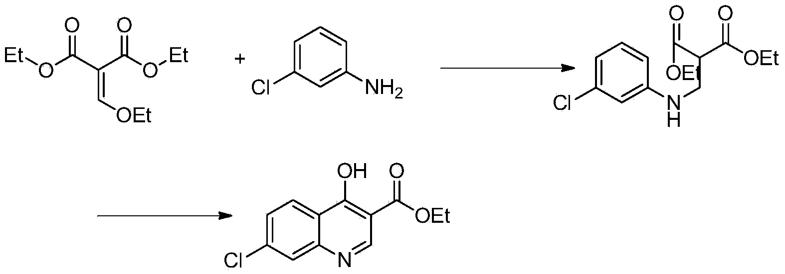 Industrial preparation method of 4,7-dichloroquinoline