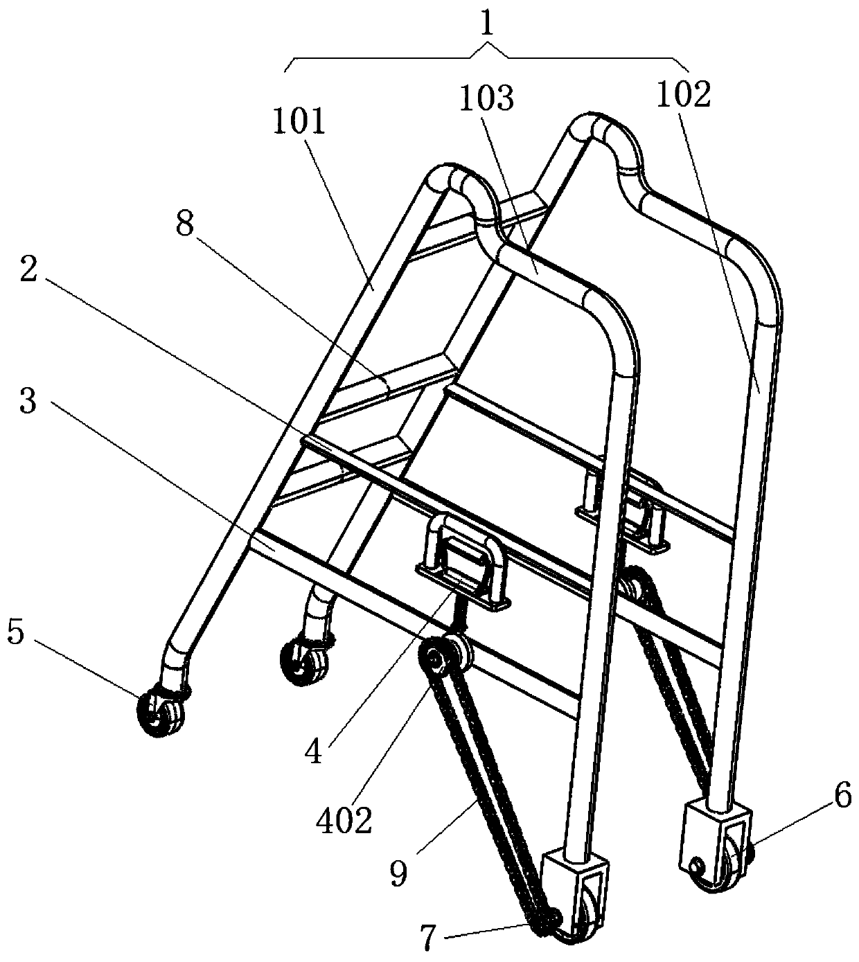 Assistant walking machine suitable for crippled person and use method