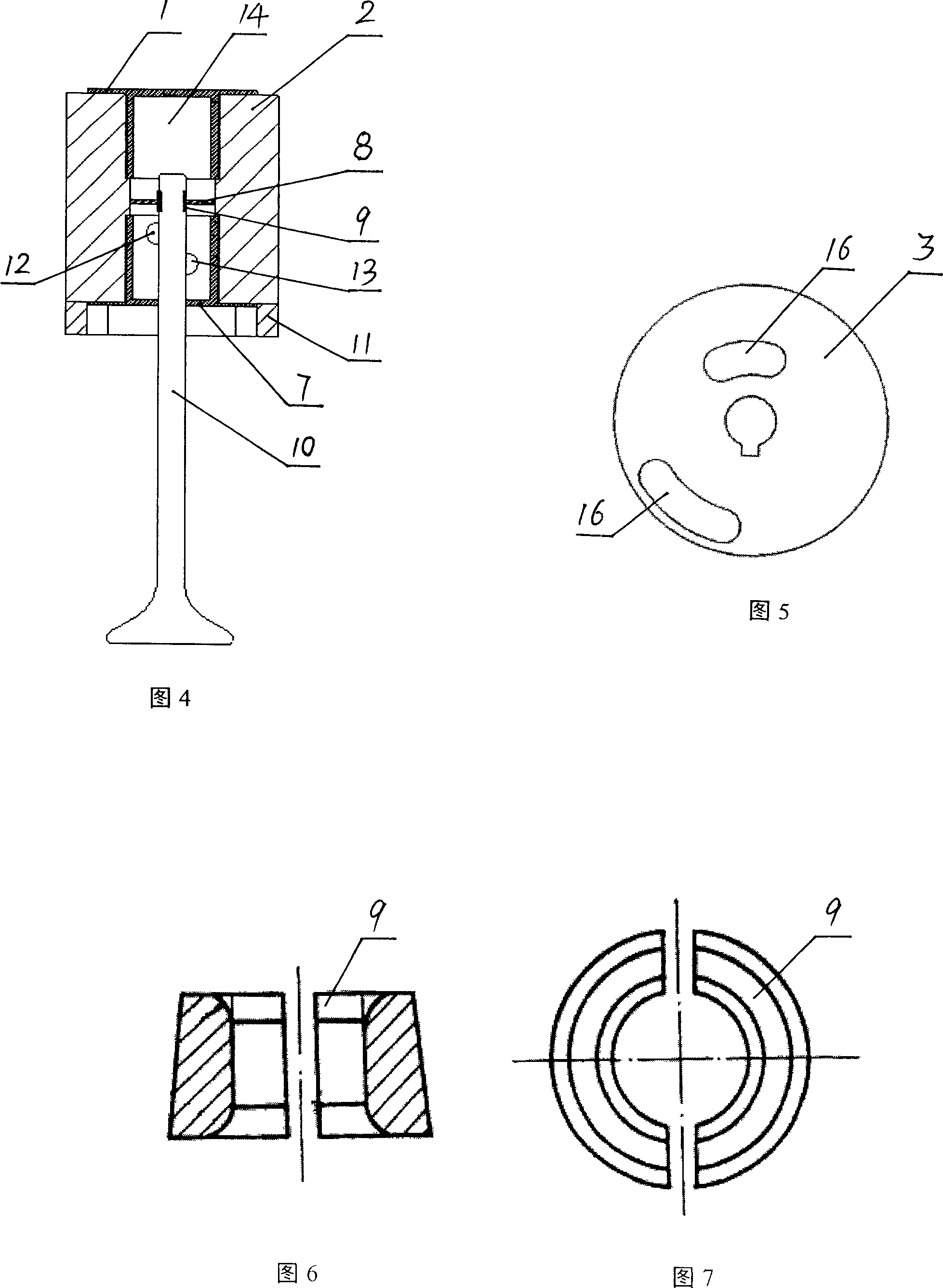 Hydraulic valve mechanism of diesel engine