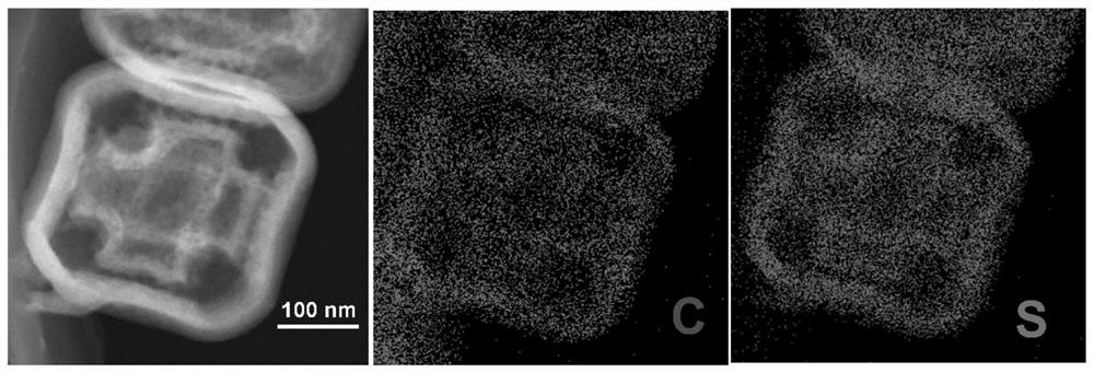 Hollow-structure material as well as preparation method and application thereof