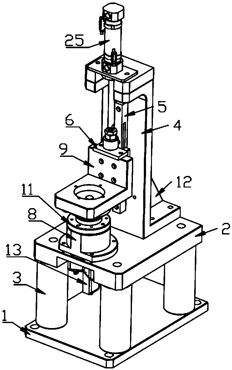 Pressing device for pump chamber copper bush press-fitting