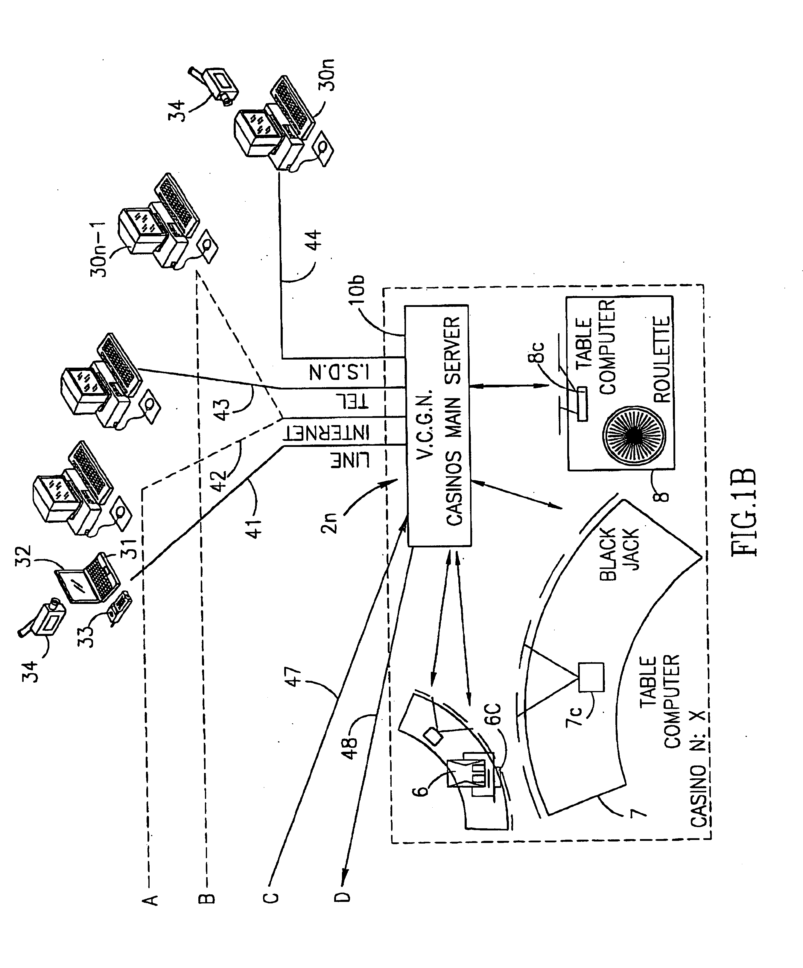 Gambling game system and method for remotely-located players