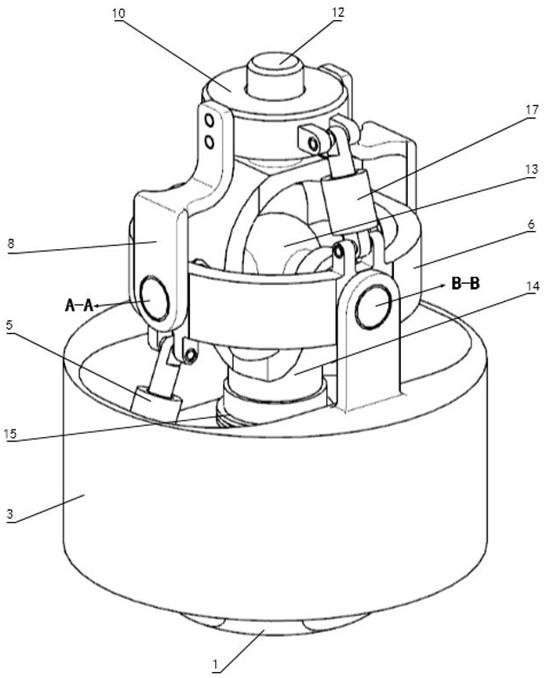 A hydraulically driven three-degree-of-freedom spherical wrist with motion decoupling