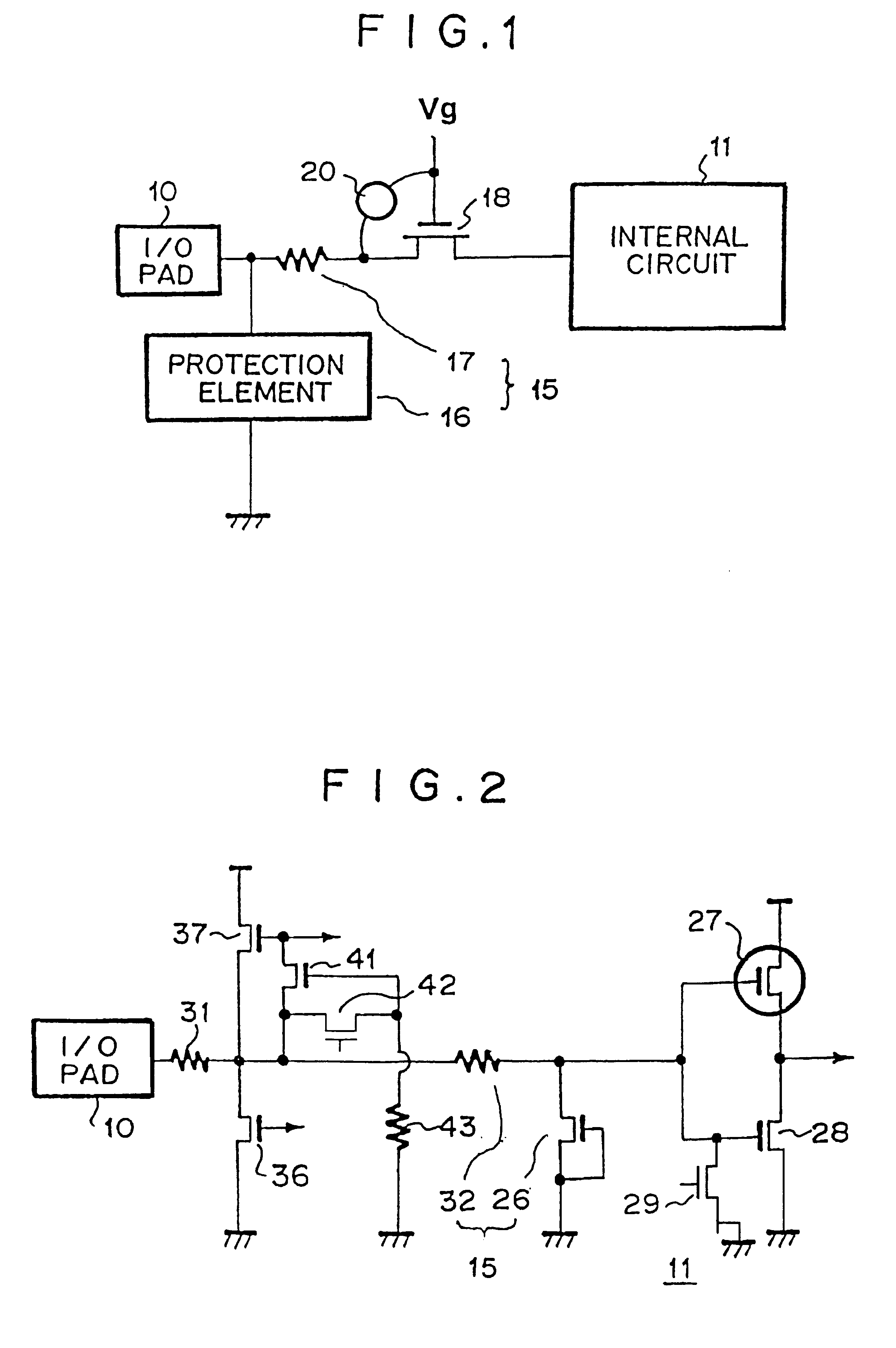 Semiconductor integrated circuit with protection circuit against electrostatic discharge