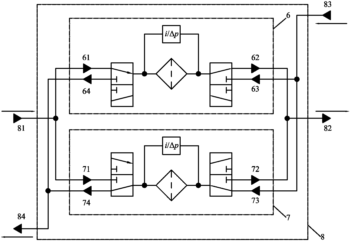 An open seawater hydraulic pollution control system for deep sea operation equipment