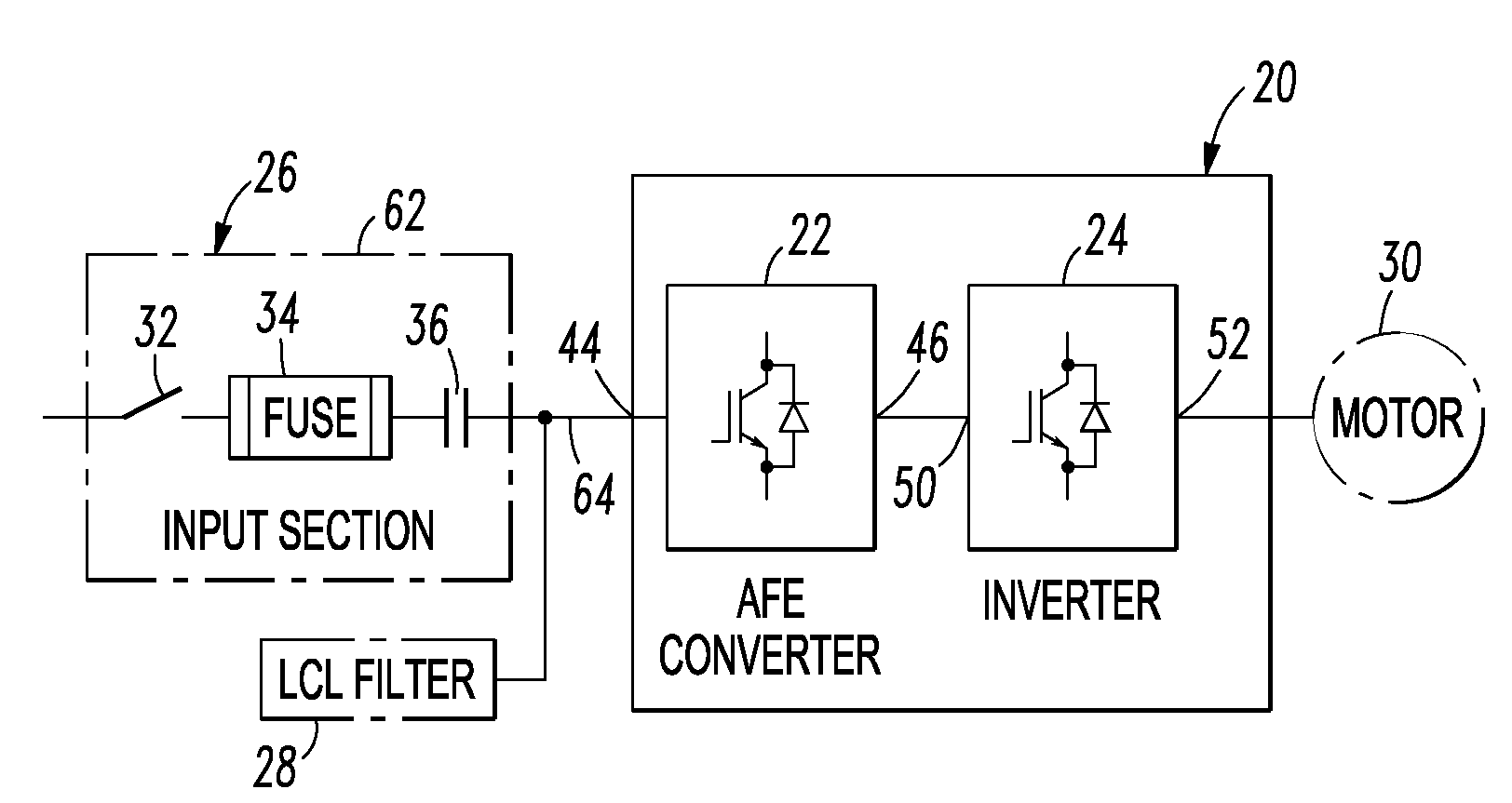 Adjustable frequency drive and system