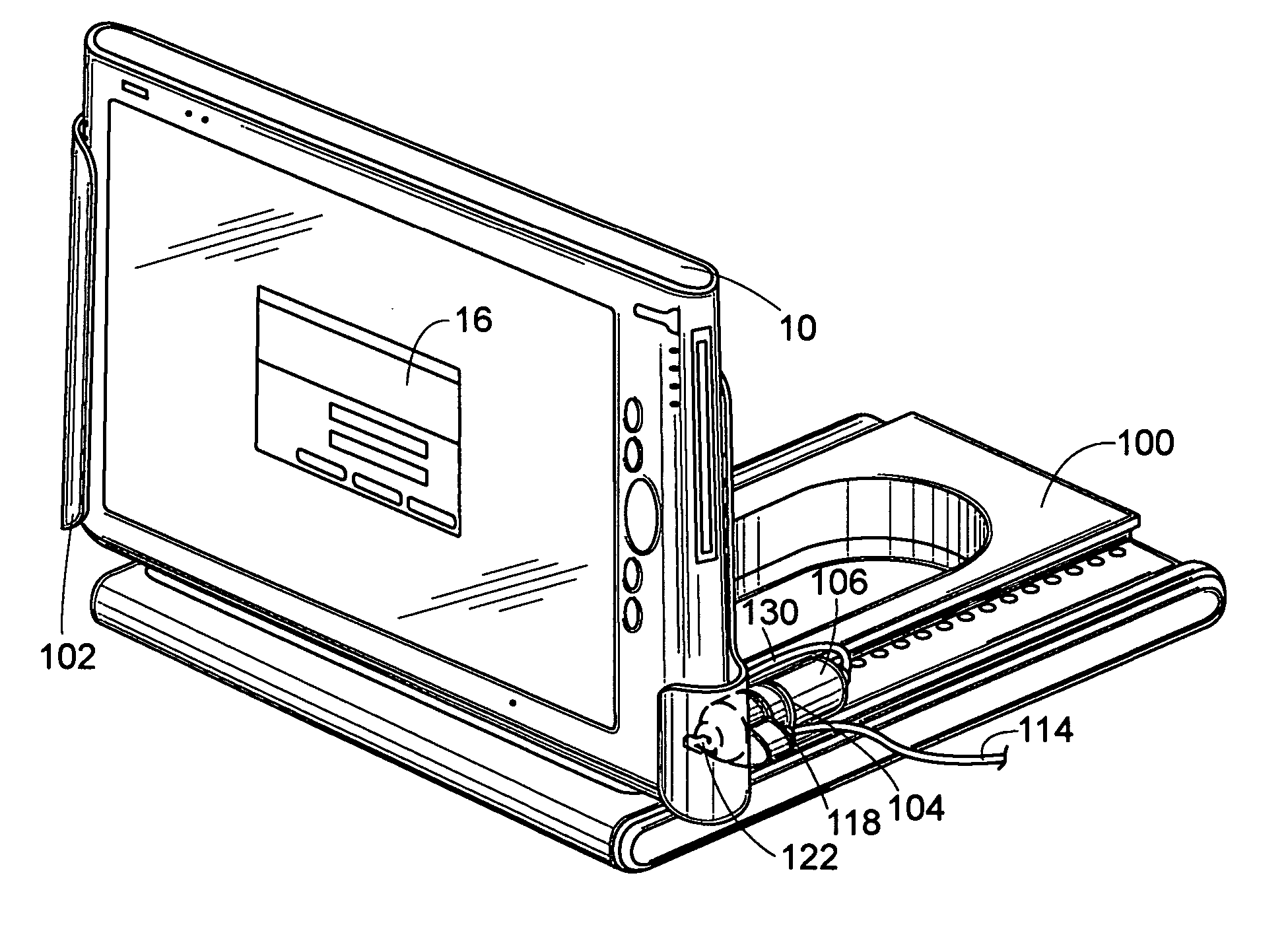 Method and system for controllably and selectively securing a portable computing device to a physical holding device
