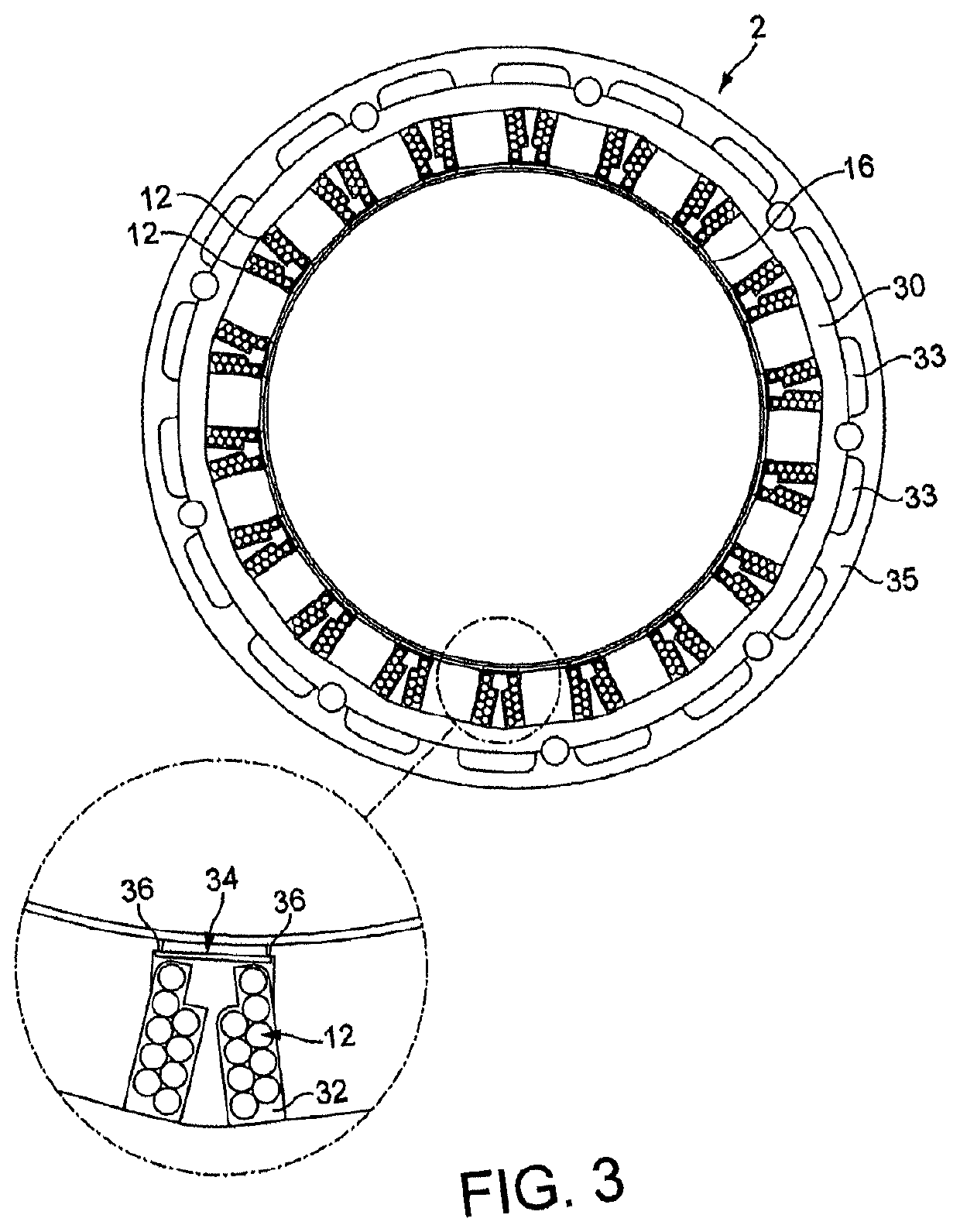 Stator for an electric motor and cooling thereof