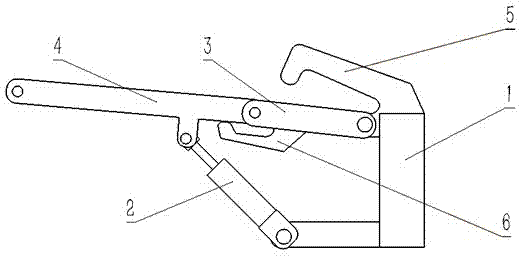 Hydraulic drill carriage drill arm adding connecting rod metamorphic mechanism