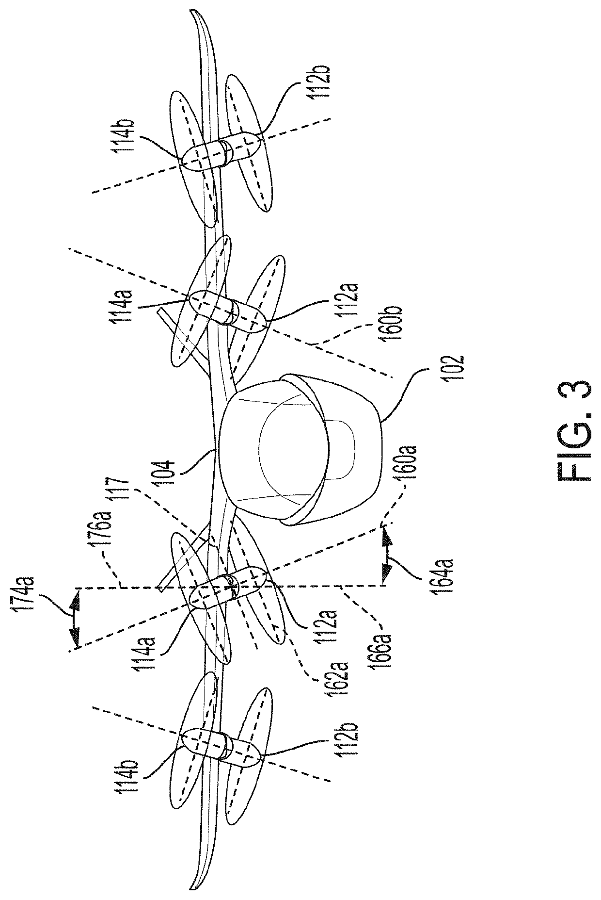 Vertical take-off and landing aircraft with aft rotor tilting